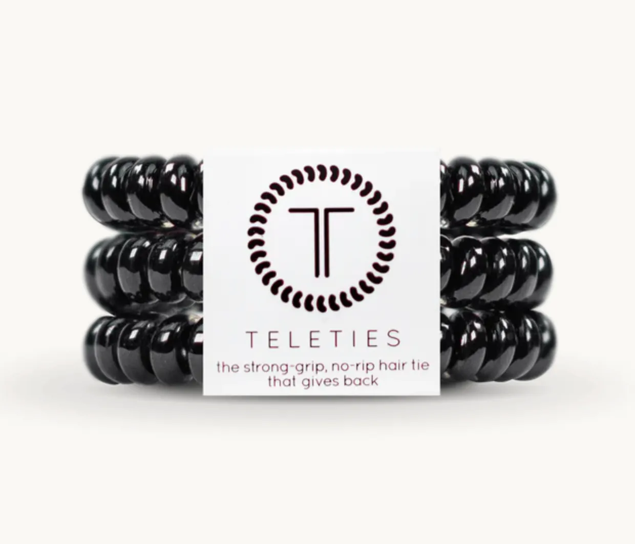 Jet Black Hair Ties - Small