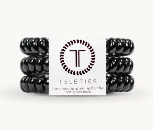 Jet Black Hair Ties - Small