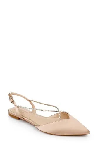 Jewel Badgley Mischka Alanna Ballet Flats Champagne