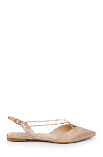 Jewel Badgley Mischka Alanna Ballet Flats Champagne