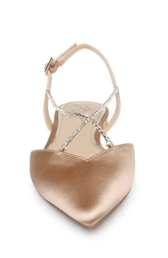 Jewel Badgley Mischka Alanna Ballet Flats Champagne