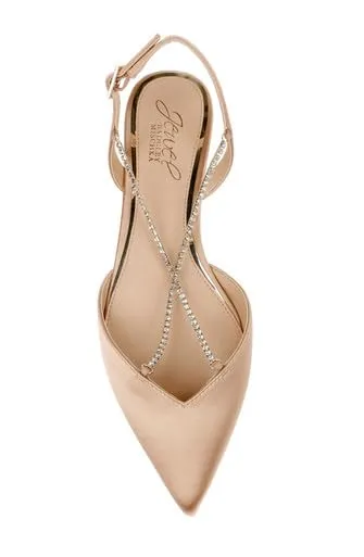 Jewel Badgley Mischka Alanna Ballet Flats Champagne