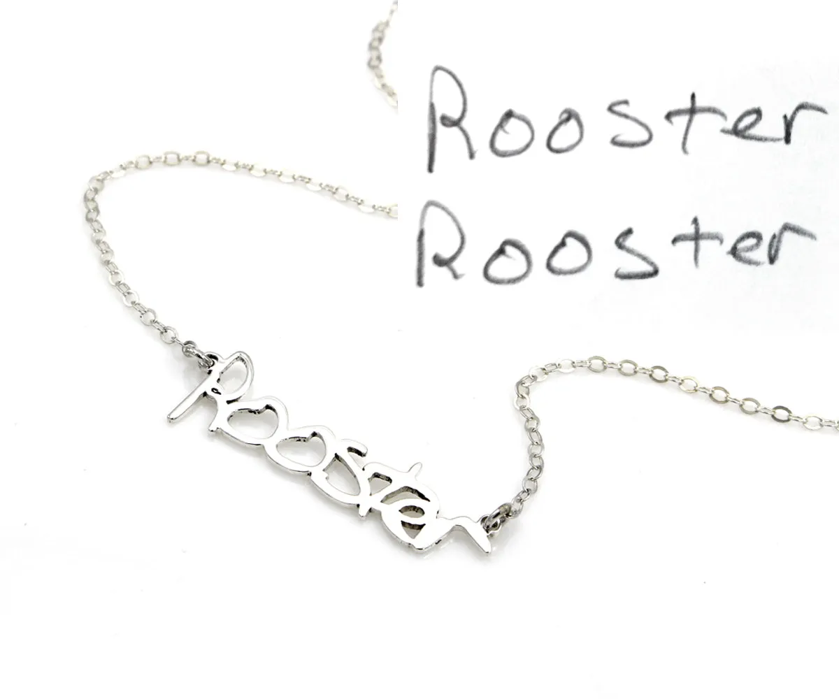 Keepsake Signature Handwritten Cut Out Necklace