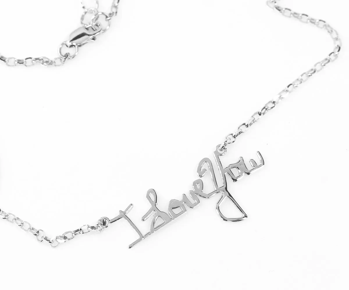 Keepsake Signature Handwritten Cut Out Necklace