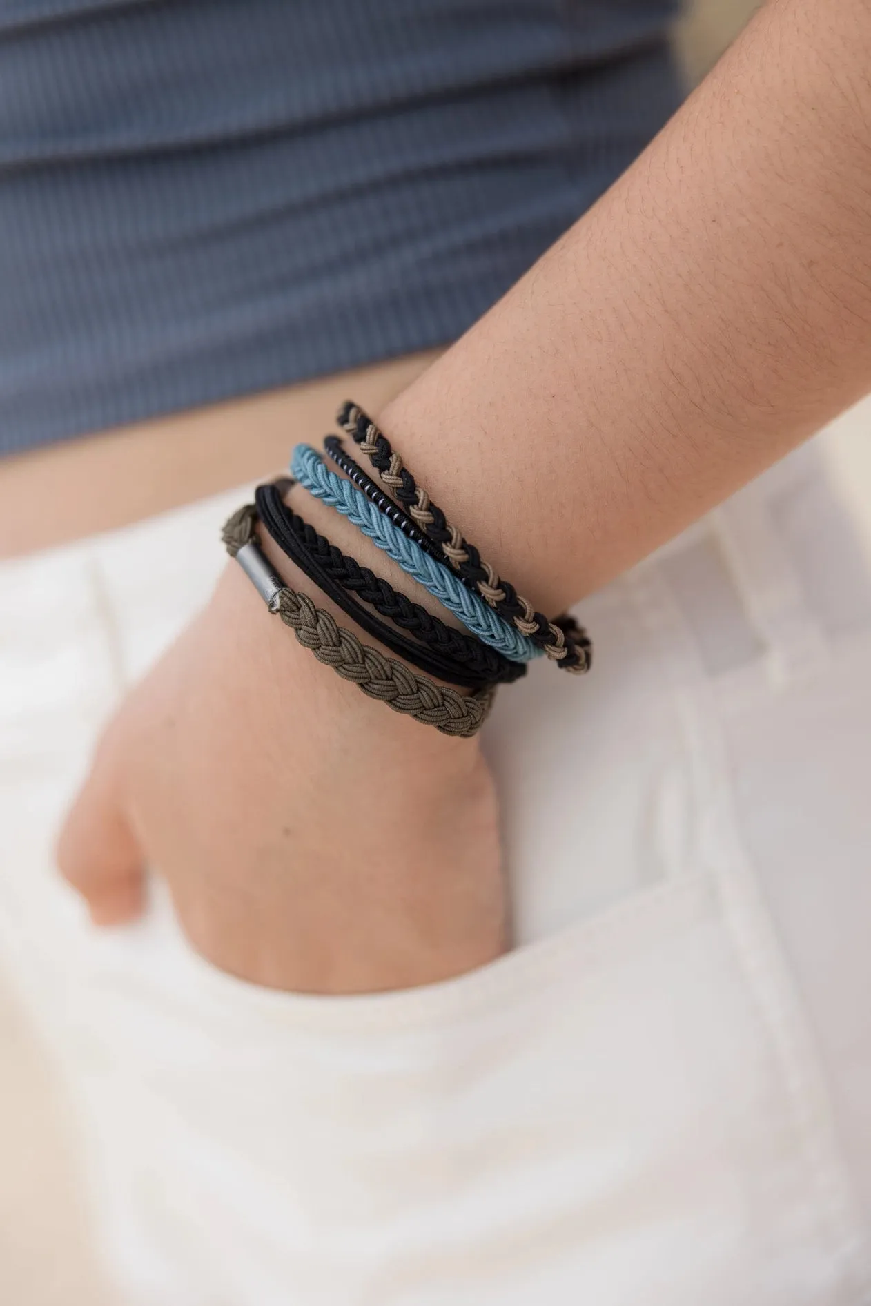 K'Lani Hair Tie Bracelet Set - Hustle
