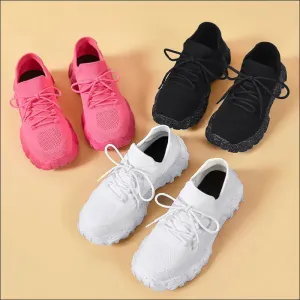 Lace Up Mesh Breathable Athletic Shoes for Trendy Women