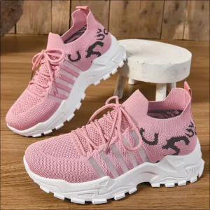 Lace Up Mesh Breathable Athletic Shoes