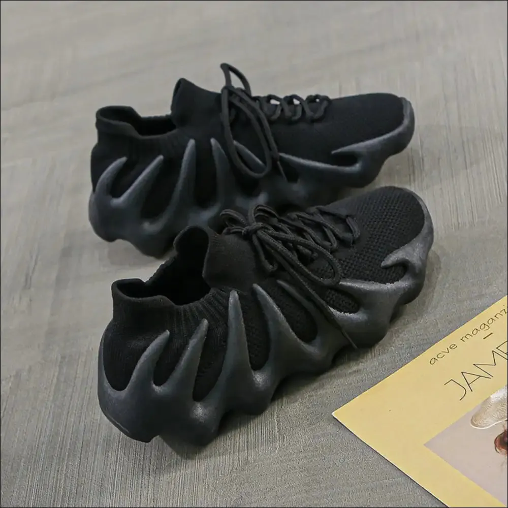 Lace Up Round Toe Mesh Athletic Sneakers