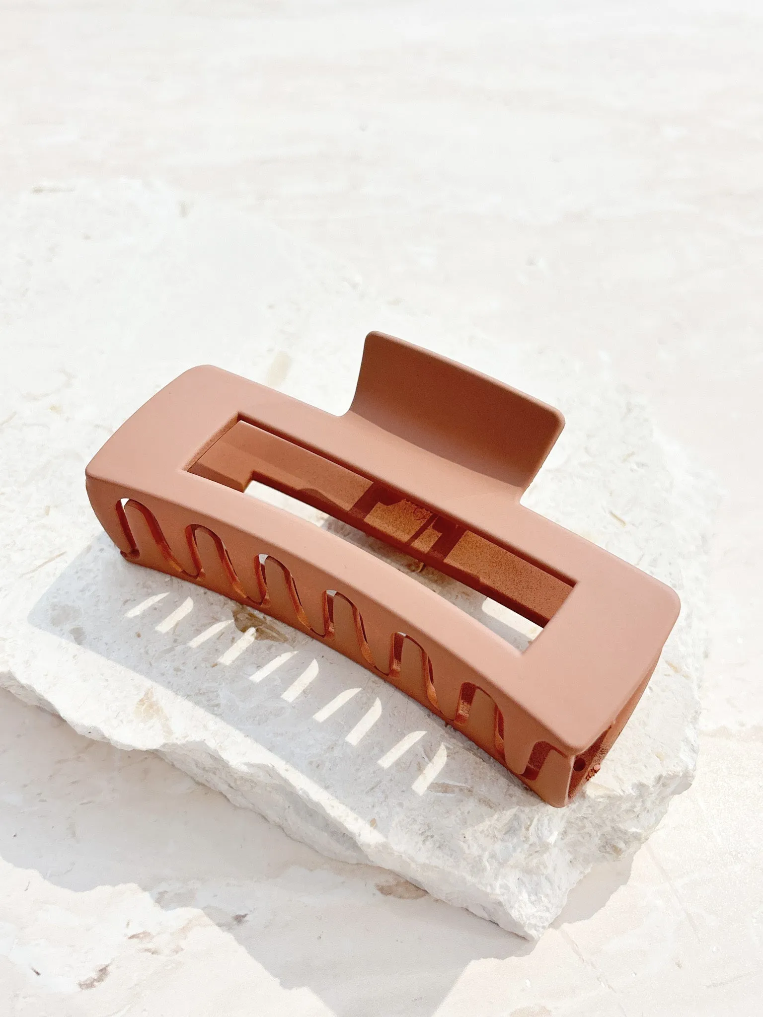Large Matte Rectangular Claw Clip (6col)