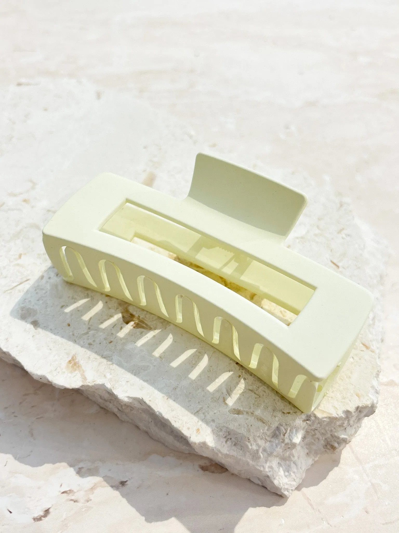 Large Matte Rectangular Claw Clip (6col)