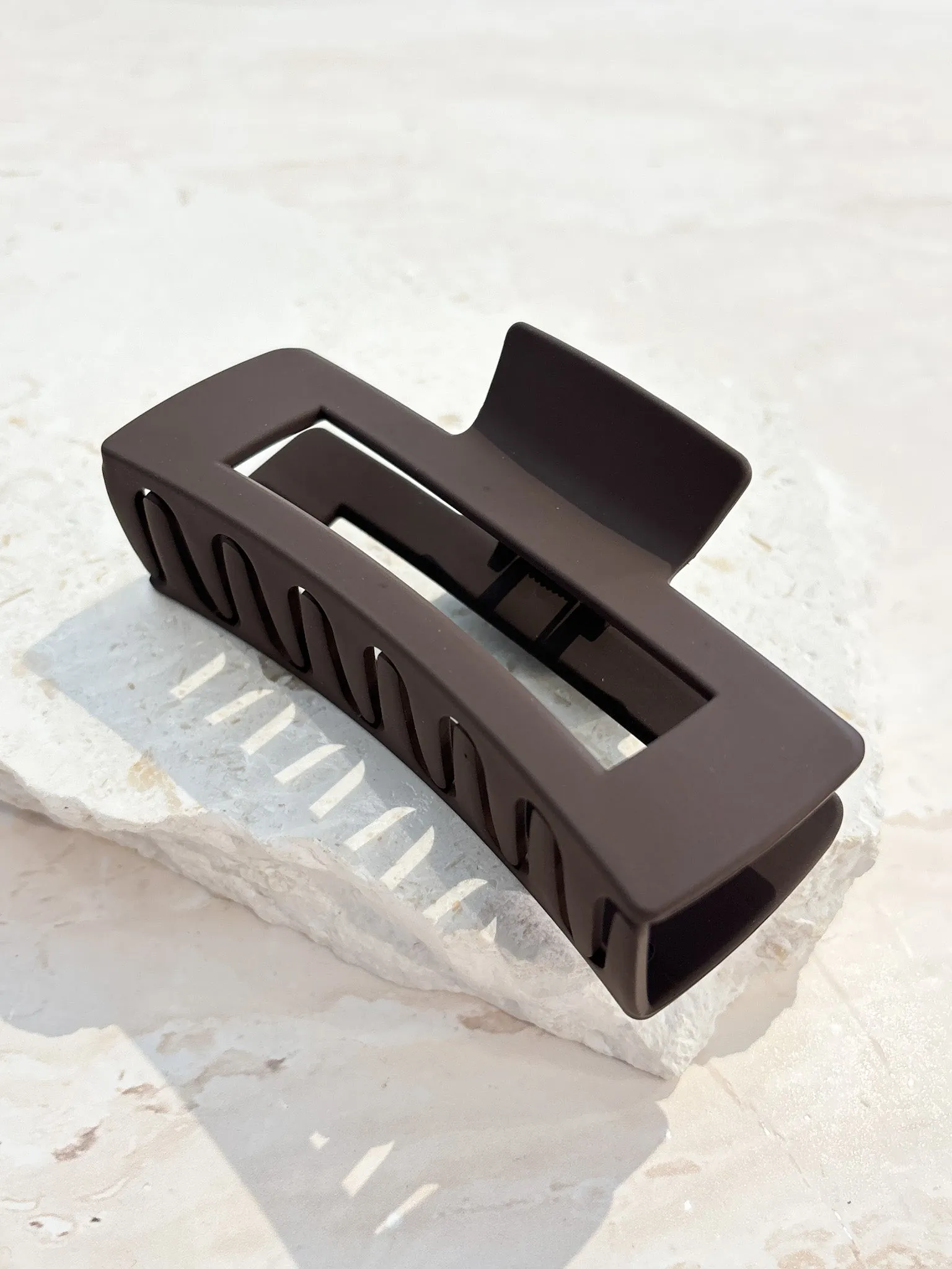 Large Matte Rectangular Claw Clip (6col)