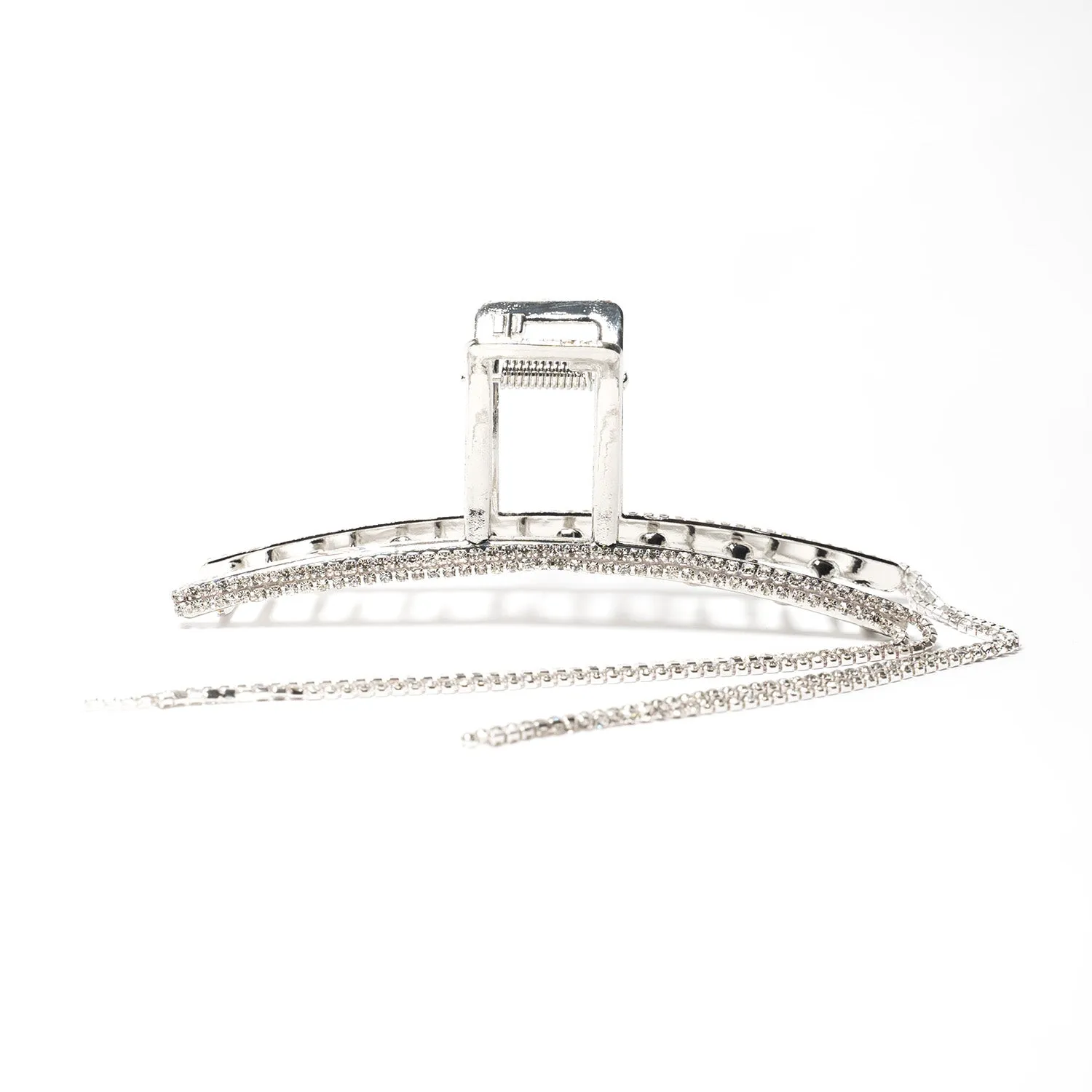 Large Metal Silver Claw with Tassels