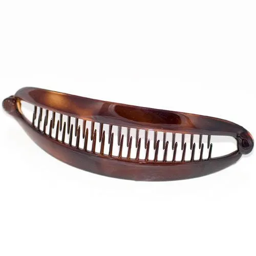 Large Tortoise French Banana Clip With Ball Closure