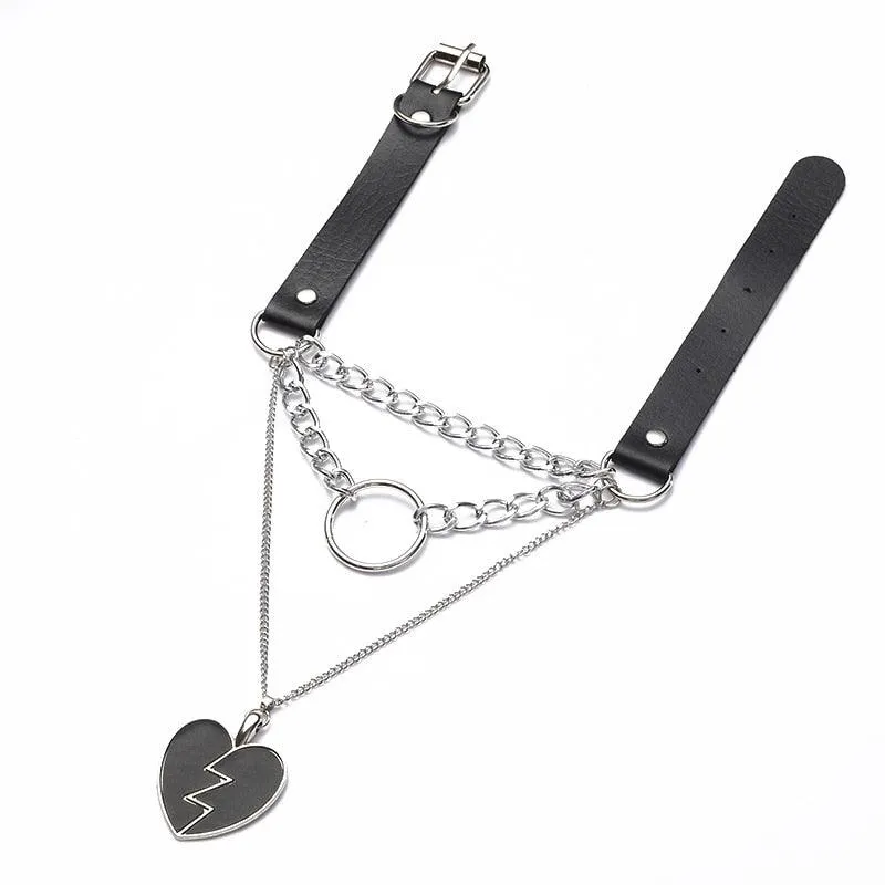 Layered Chain necklace choker collar
