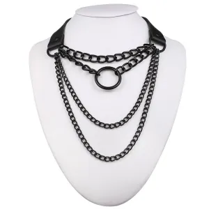 Layered Chain necklace choker collar