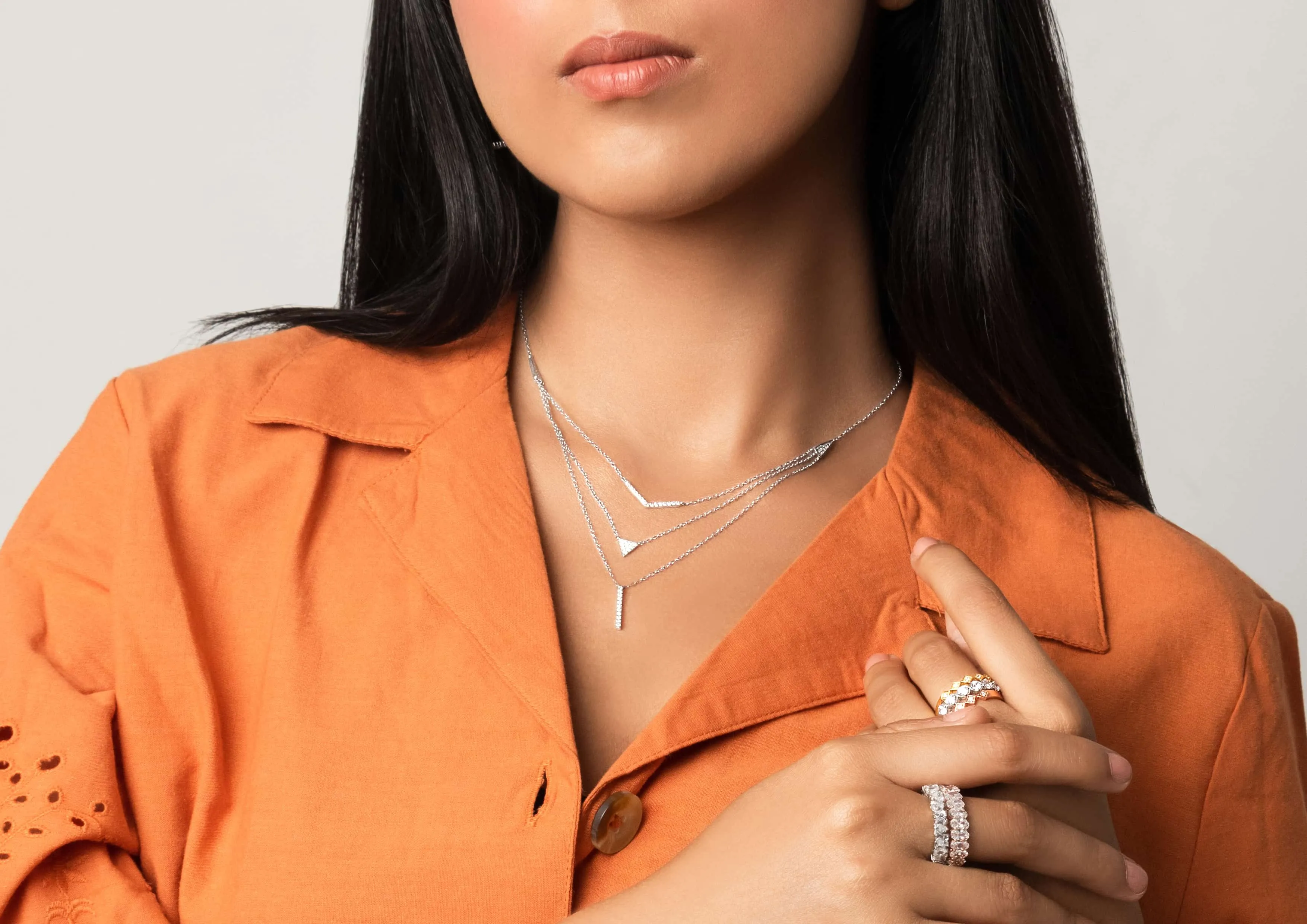 Layered Trigon Necklace