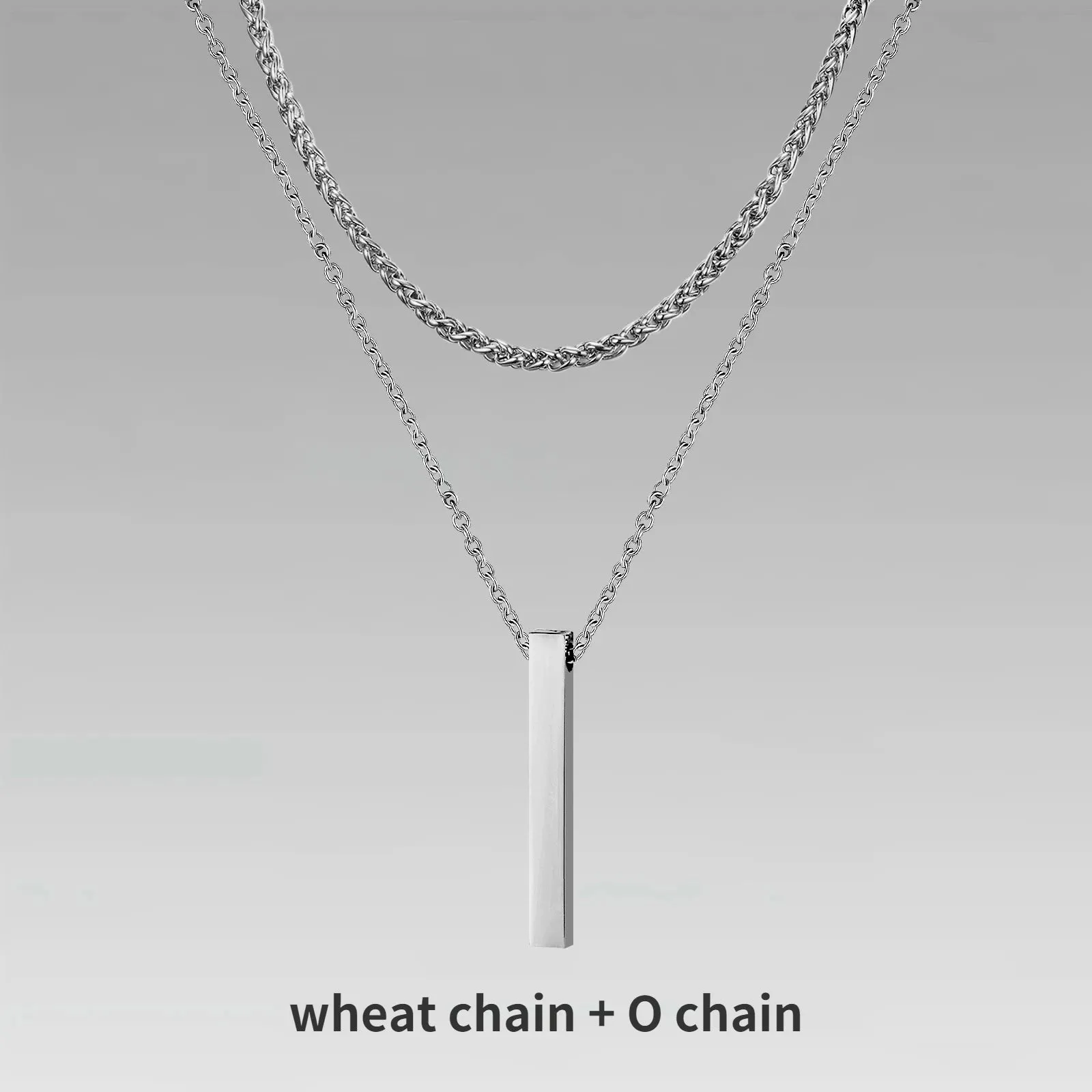 Layered Vertical Bar Necklaces for Men Boys
