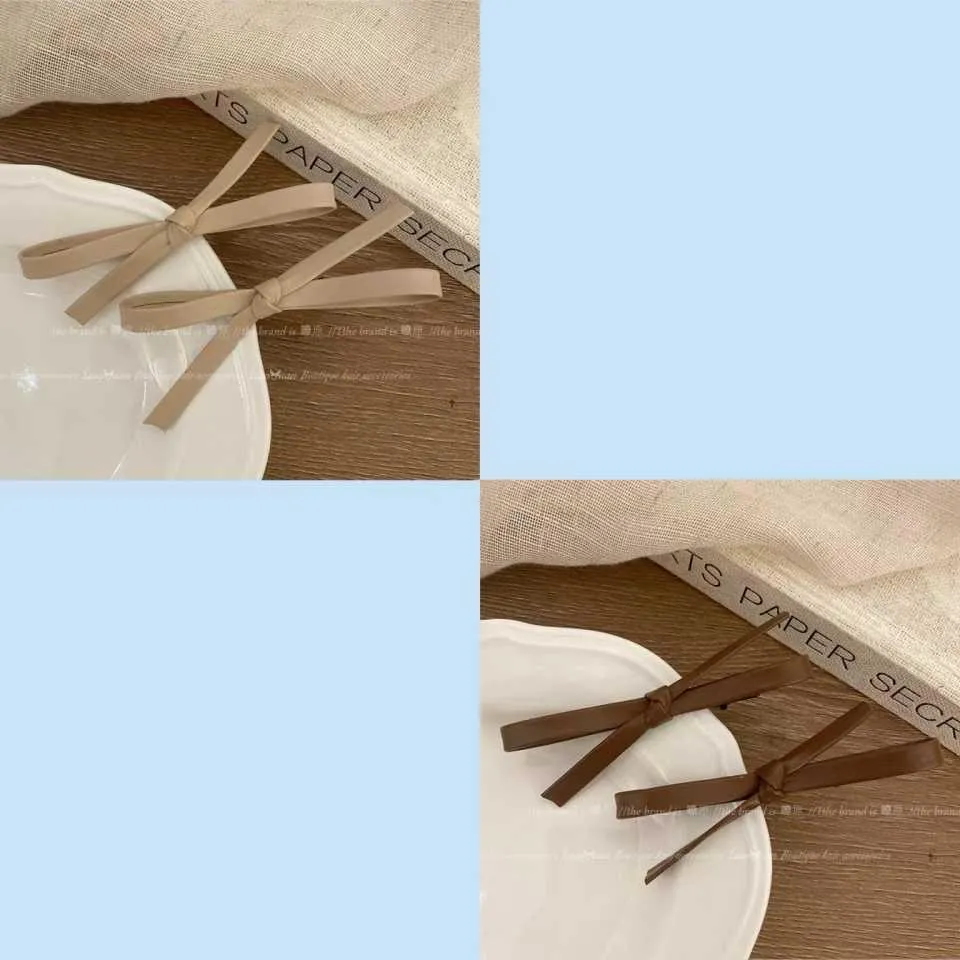 Leather Bow Hairpins (1pc)