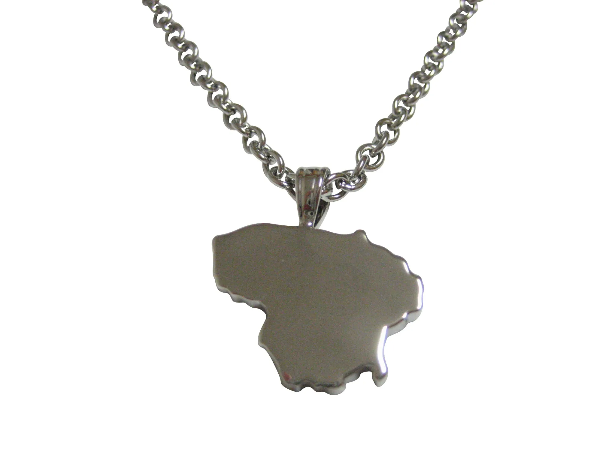 Lithuania Map Shape Pendant Necklace