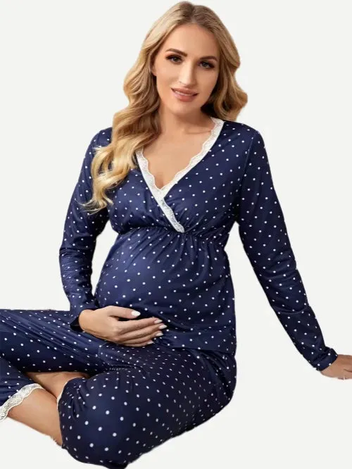 Long Sleeve Nursing Breastfeeding Maternity Clothes Wholesale Pajama