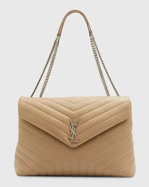 Loulou Large YSL Shoulder Bag in Quilted Leather