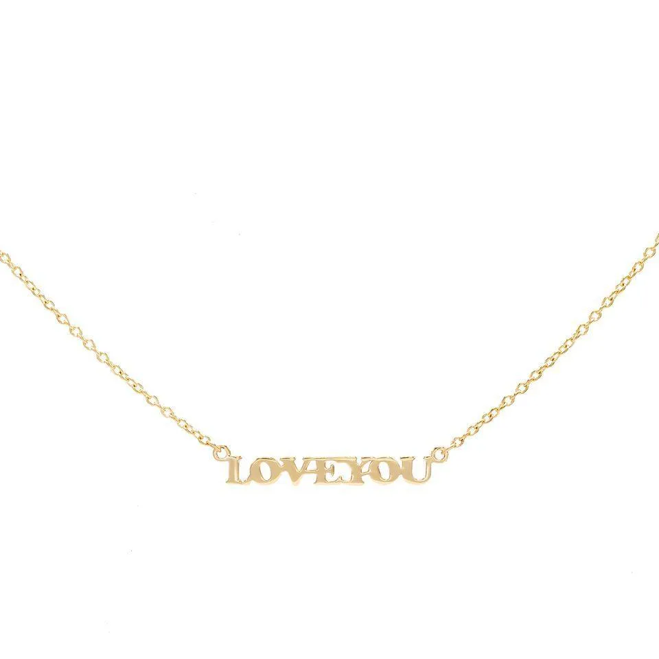 Love You Necklace 14K