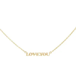 Love You Necklace 14K