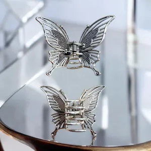 Luxury Metal Butterfly Clip - Silver