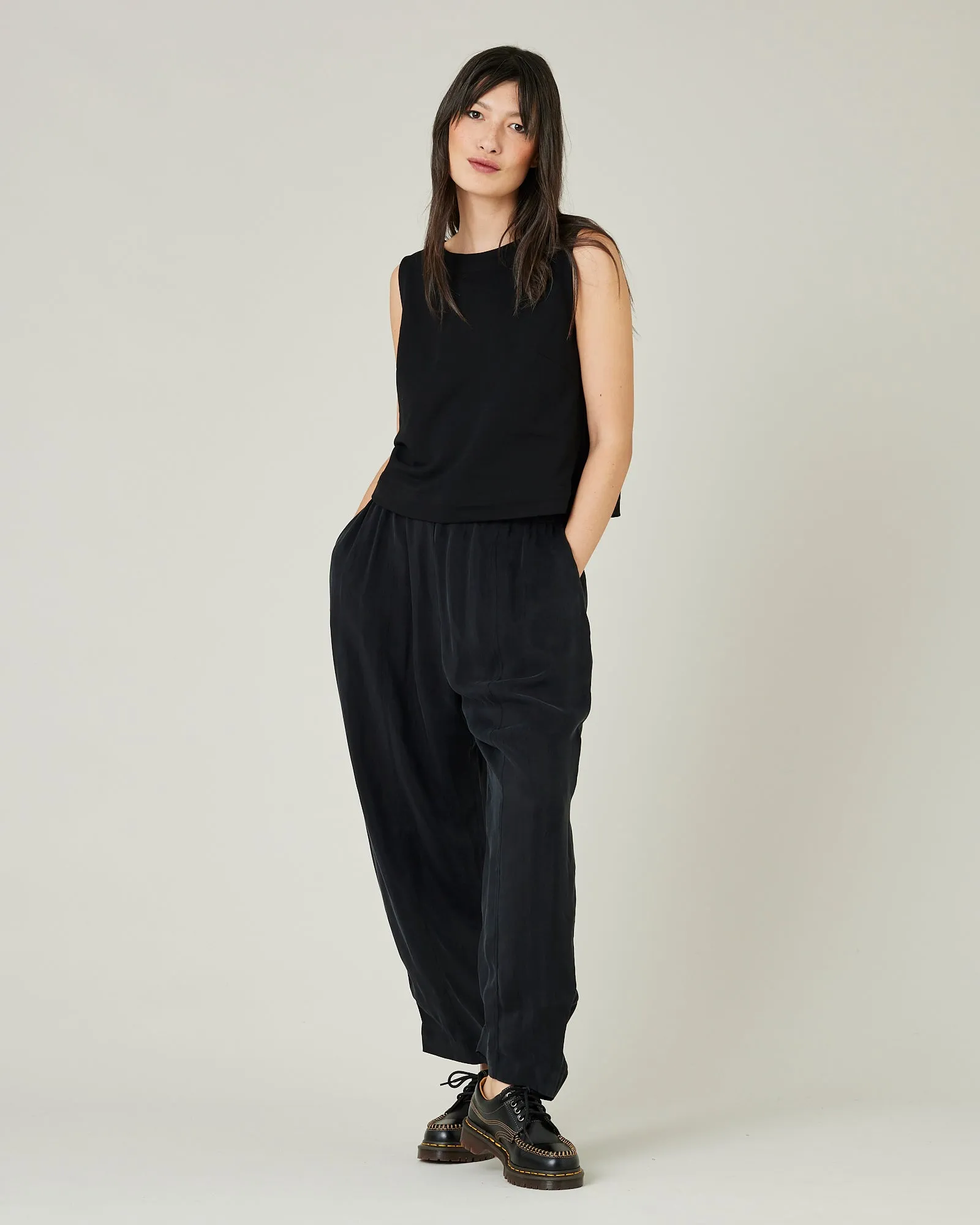 Mabel Cupro Trouser - Black