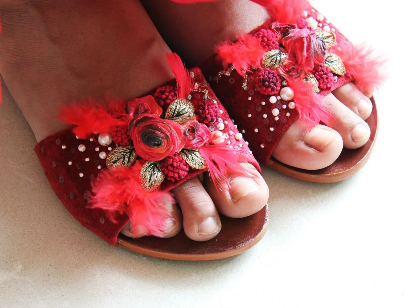 Marsala Rose Slip-On