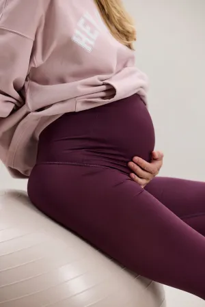Maternity Leggings Wine