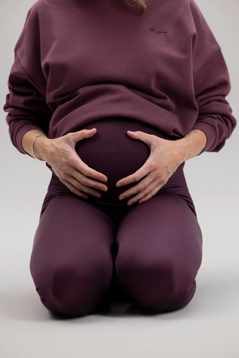 Maternity Leggings Wine