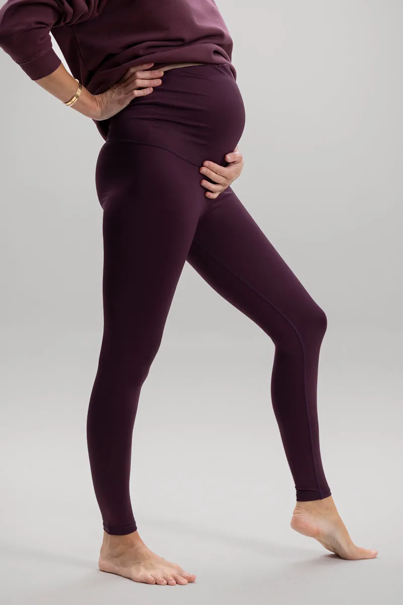 Maternity Leggings Wine