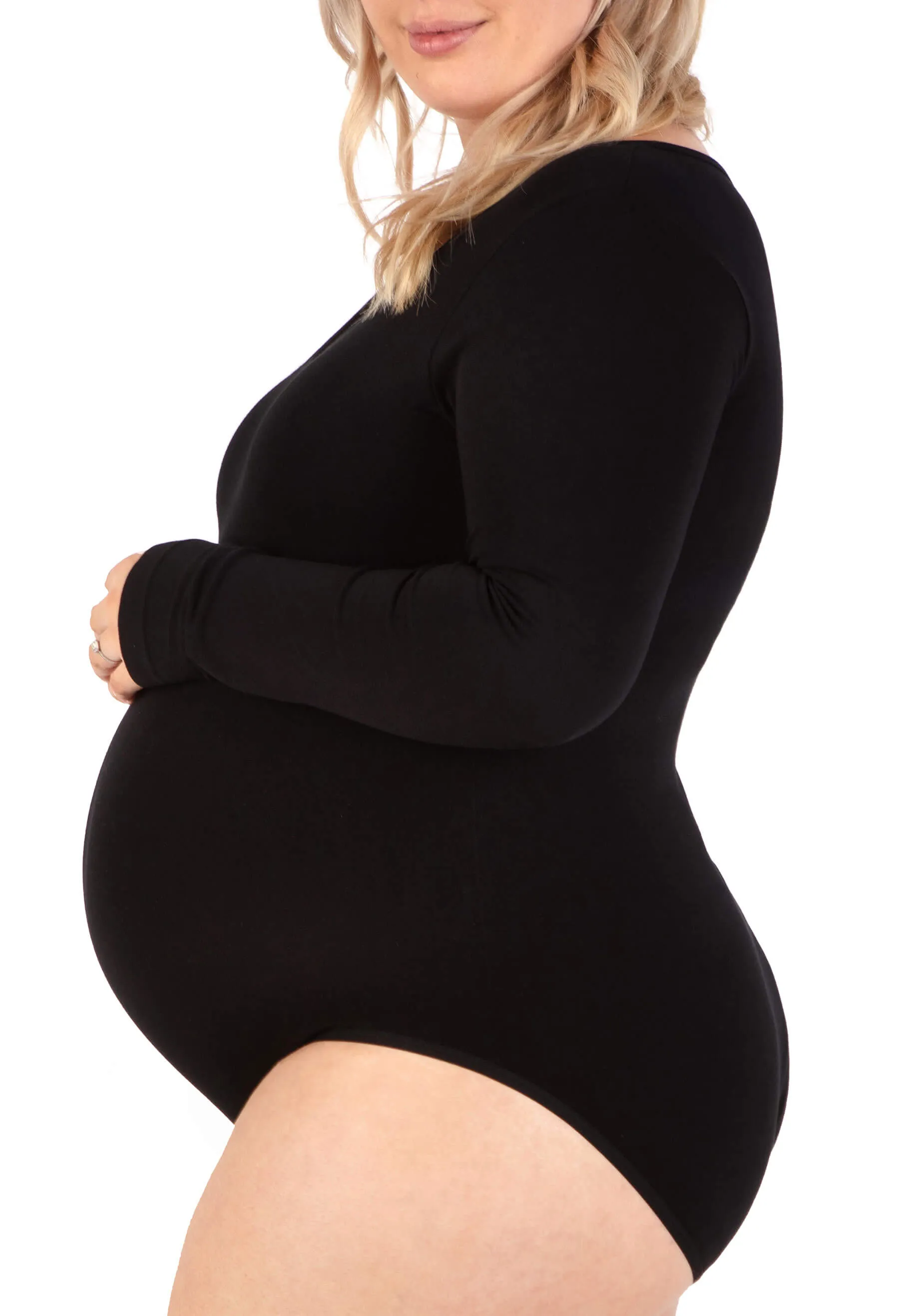 Maternity Long Sleeve Bamboo Bodysuit