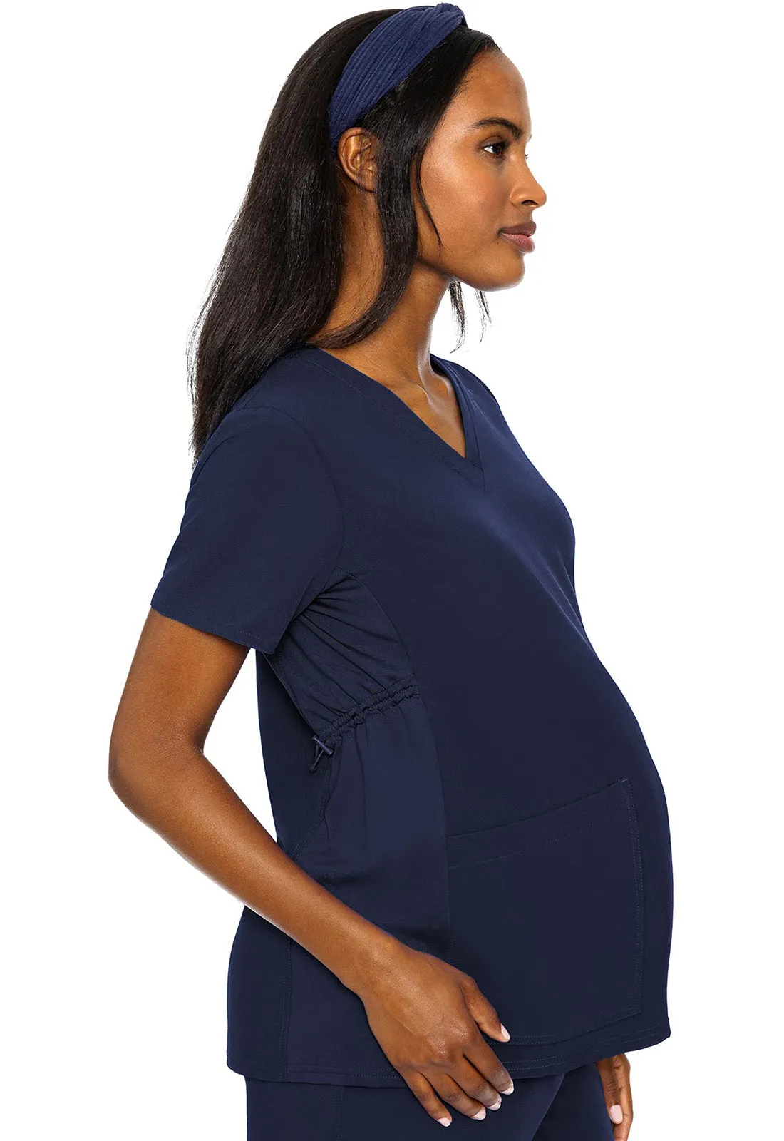 Maternity MC8459 Maternity V-Neck Top Navy