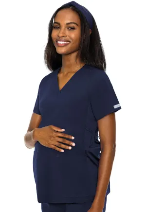 Maternity MC8459 Maternity V-Neck Top Navy