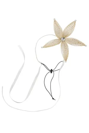 Mesh Orchid Wrap - Gold/White
