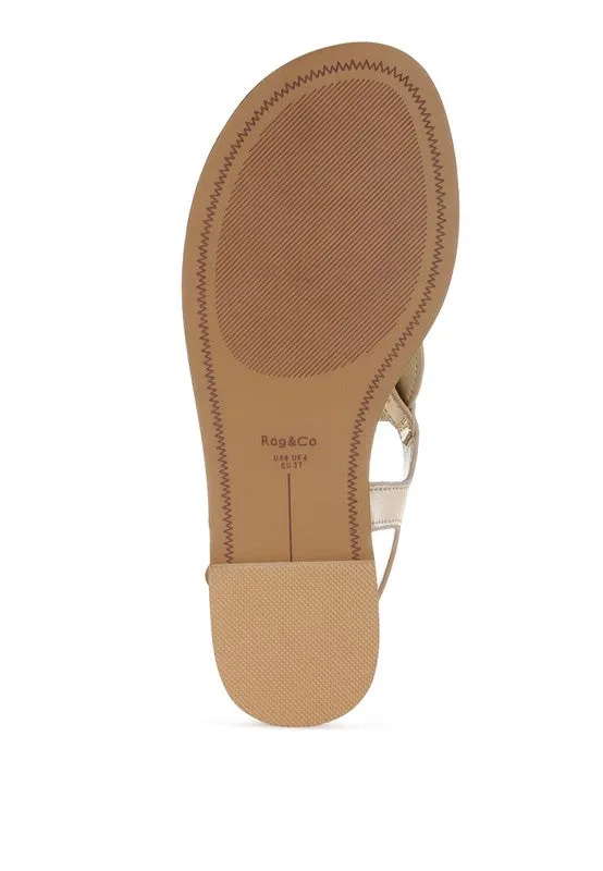 Metallic Genuine Leather Flats