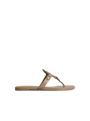 Miller' Beige Leather Flip-Flops