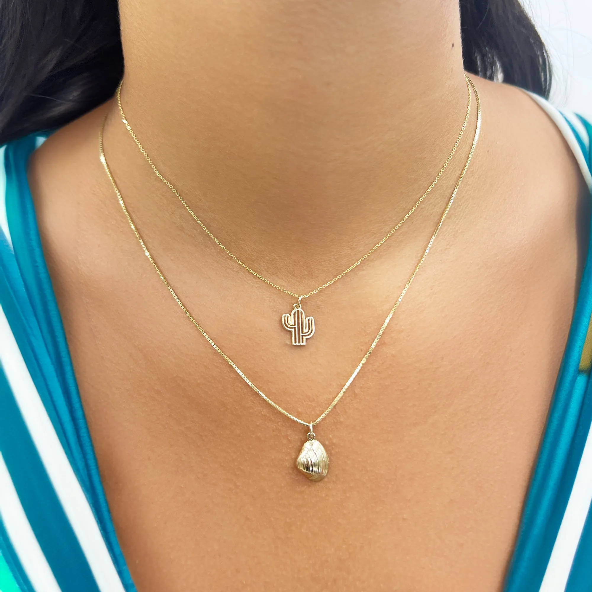 Mini Gold Cactus Charm