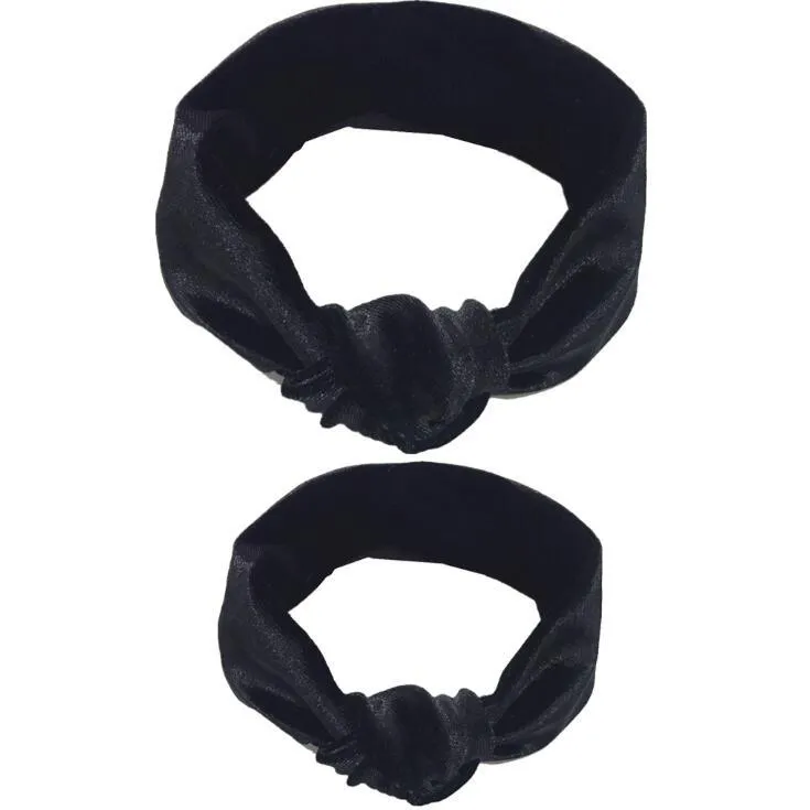 Modern  Mother & Baby Headbands Kids Girl Bow With Rabbit ear Print Floral Hair Bands Parent-Child Hair Accessories