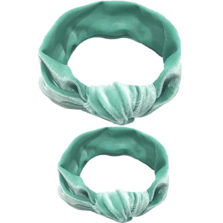 Modern  Mother & Baby Headbands Kids Girl Bow With Rabbit ear Print Floral Hair Bands Parent-Child Hair Accessories