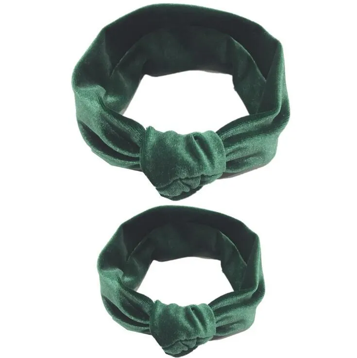 Modern  Mother & Baby Headbands Kids Girl Bow With Rabbit ear Print Floral Hair Bands Parent-Child Hair Accessories