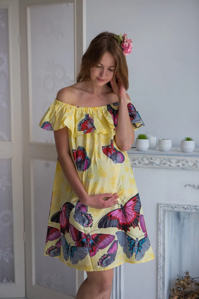 Mommies in Butterfly Shift Dresses