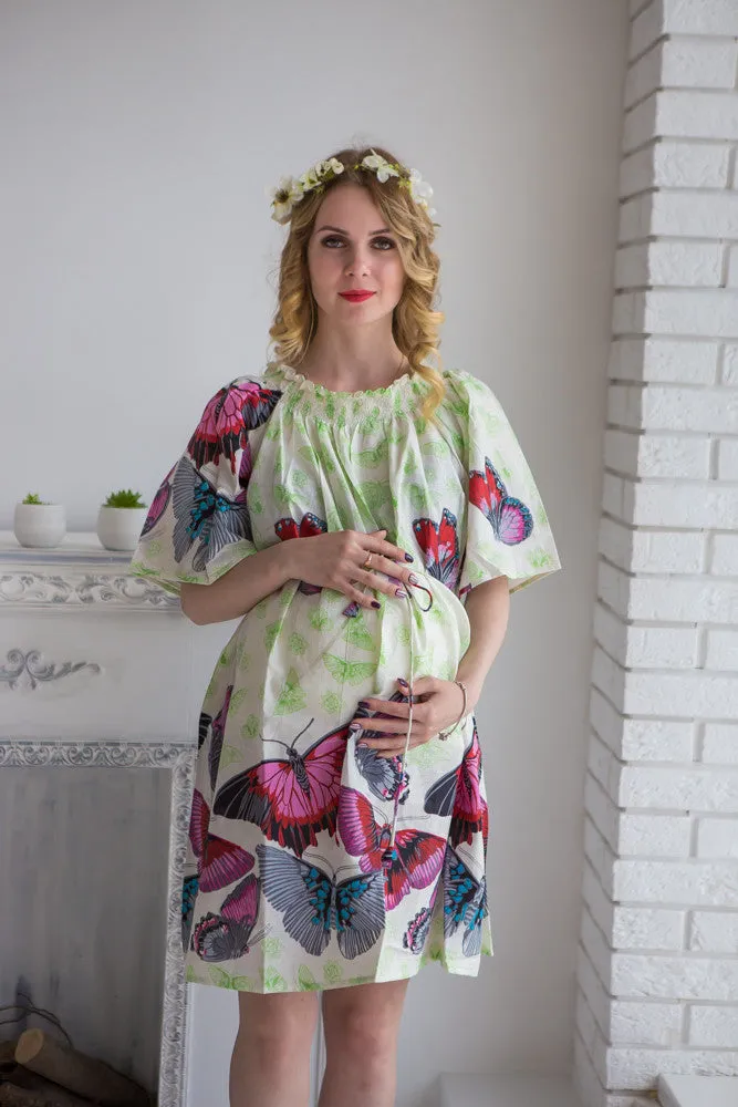 Mommies in Butterfly Shift Dresses