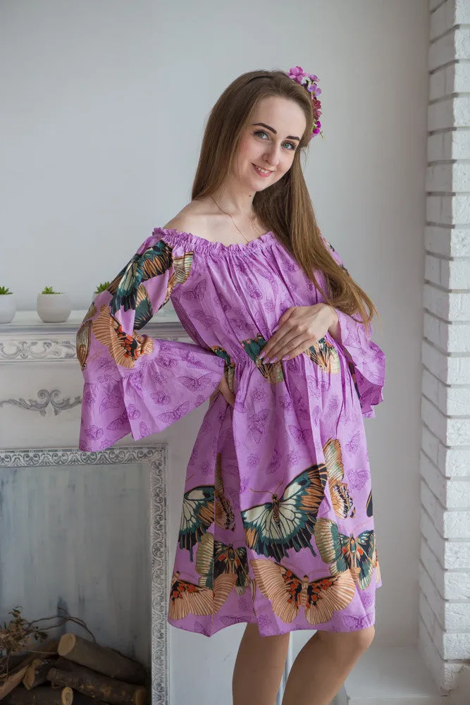 Mommies in Butterfly Shift Dresses