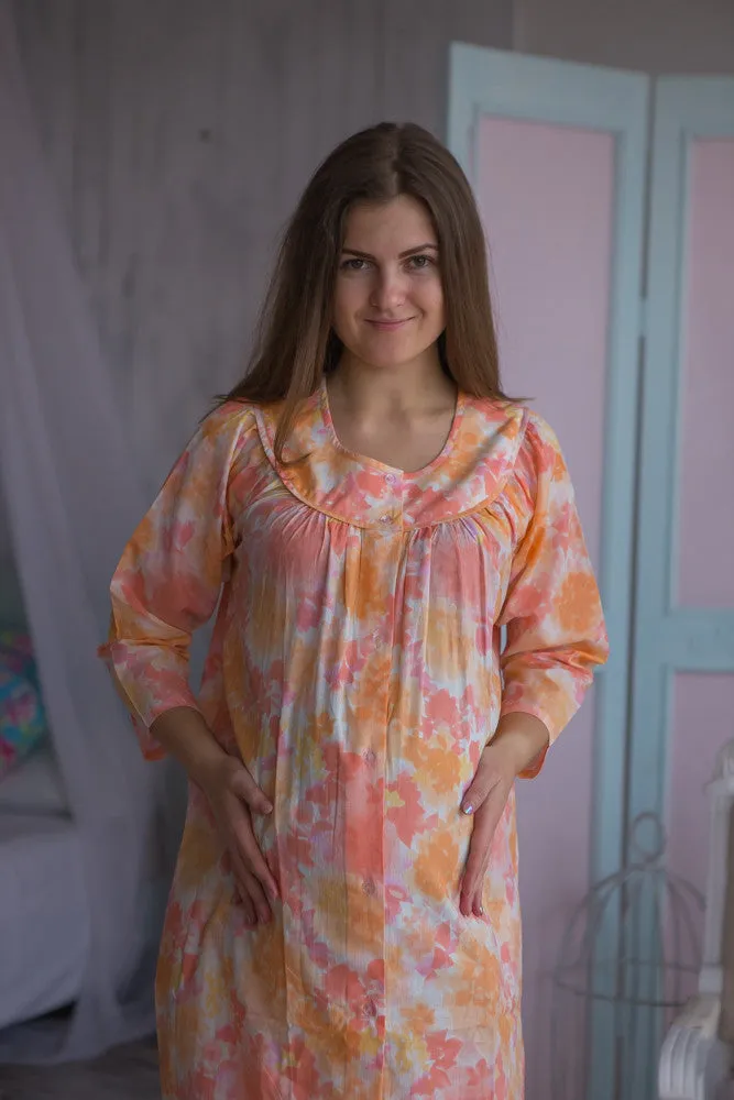 Mommies in Peach Night Gowns