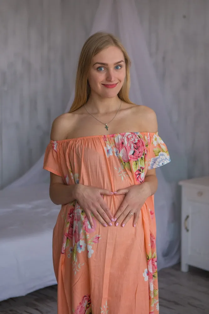 Mommies in Peach Night Gowns