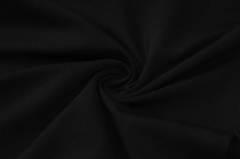 Momnfancy Black 2-in-1 Cut Out Side Slit High Neck Fashion Bodycon Photoshoot Party Club Maternity Maxi Dress