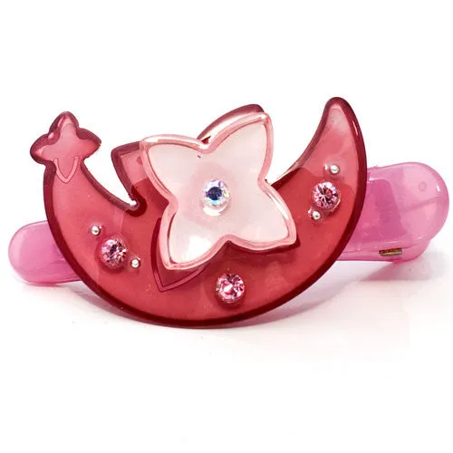 Moon and Flower Style Acrylic Beak with Rhinestones - 1 piece
